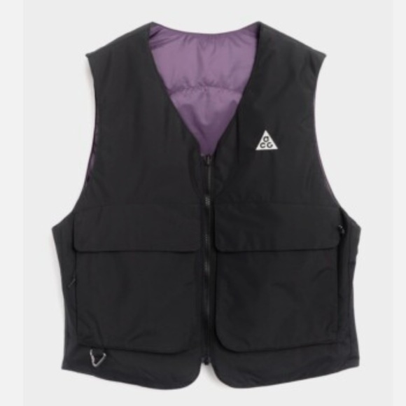 Nike ACG Other - Nike ACG MED Skull Peak Reversible Vest Black Purple